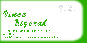 vince mizerak business card